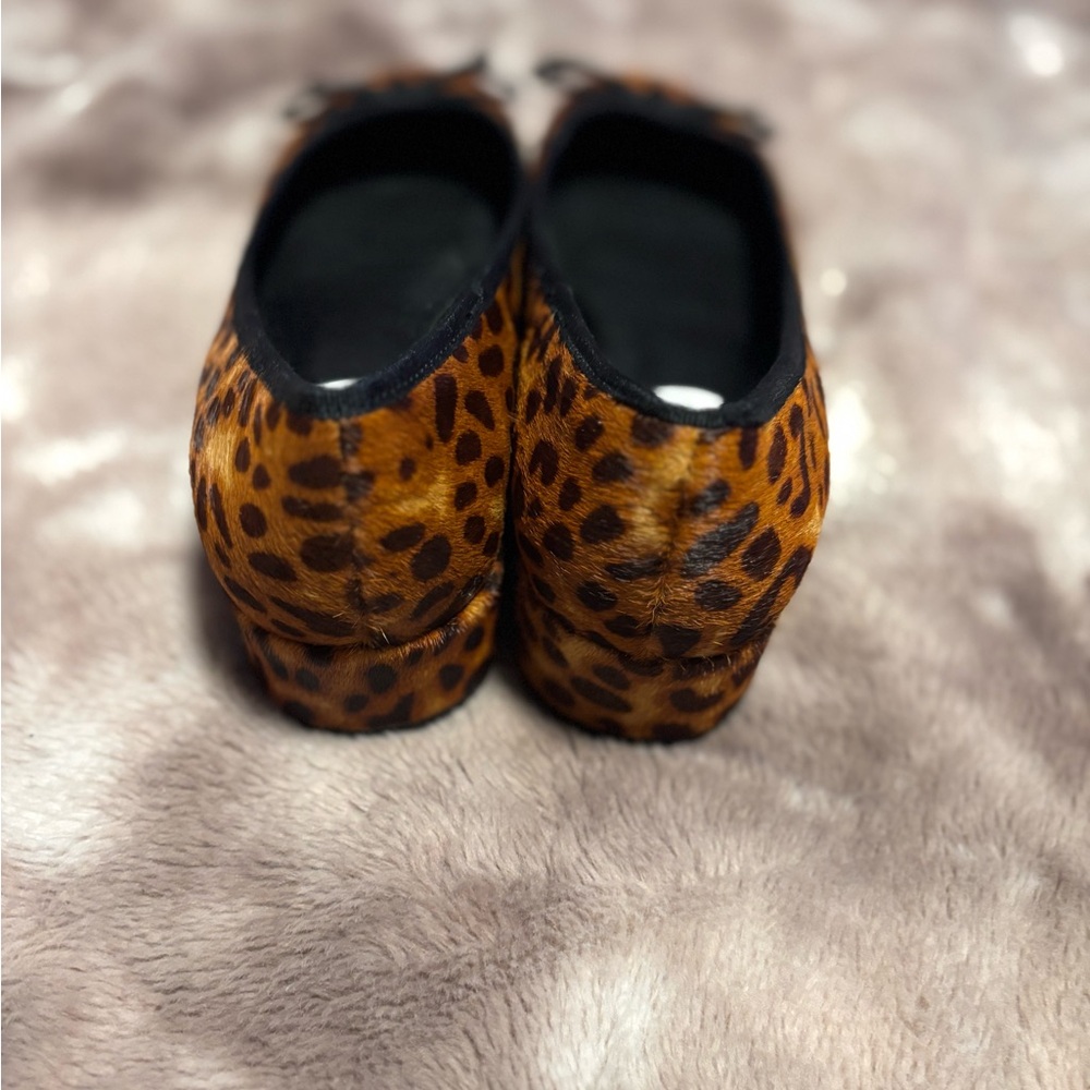 Steve Madden Leopard Ballet Flats Womens 8.5 Cherish-L Animal Print Shoes - Picture 3 of 5